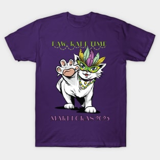 Mardi Gras Cat Paw-Rade 2023 T-Shirt